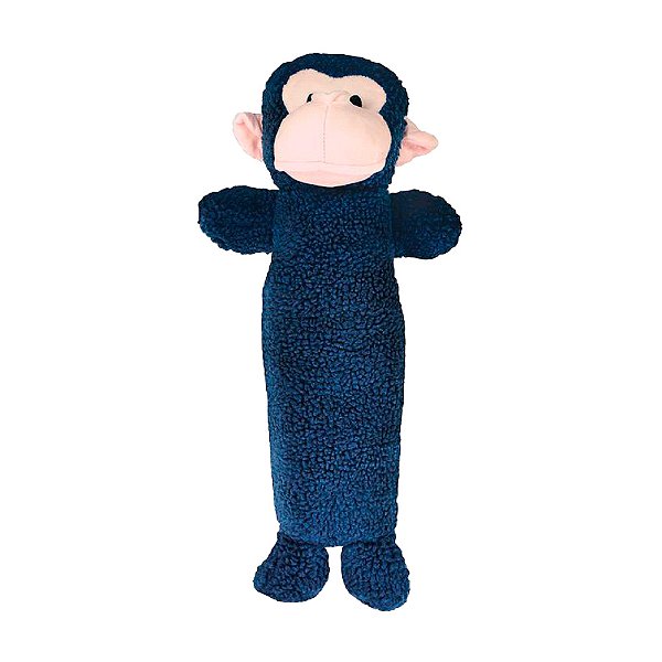 Brinquedo Mordedor Pelúcia para Cães Monkey Fleece Azul G Jambo Pet