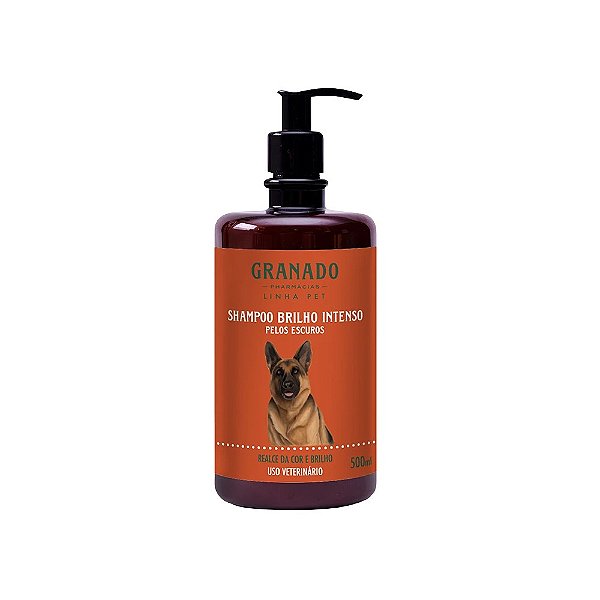 Shampoo Cães Gatos Brilho Intenso Pelos Escuros 500ml Granado