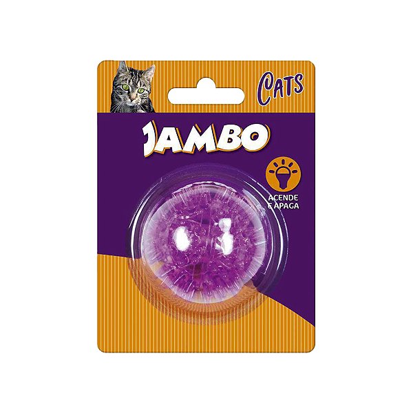 Brinquedo Bola Luz para Gatos Espinho Roxo Jambo Pet
