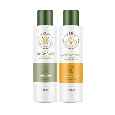 Kit Shampoo + Condicionador Própolis Verde para Cães e Gatos 300ml - Propovets