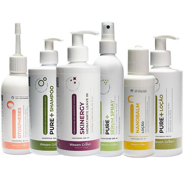 Kit Cuidado Completo para Cachorro e Gato Wesen Green