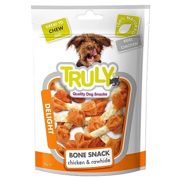 Petisco para Cachorro Halteres de Frango com Couro 90g - Truly