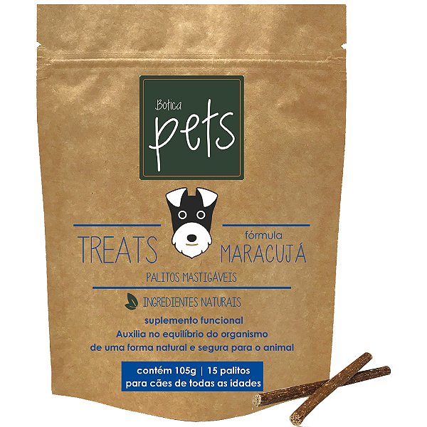 Petiscos de Maracujá para Cachorro Ansioso 105g - Botica Pets