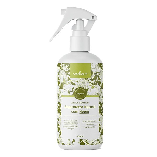 Spray Repelente Bioprotetor Natural Neem para Cães Gatos 200ml Vetfleur