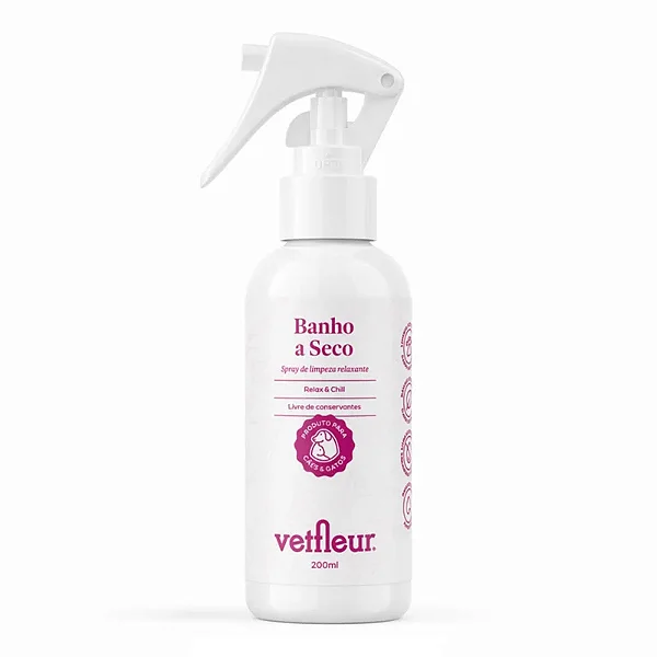 Banho a Seco para Cães e Gatos 200ml Vetfleur