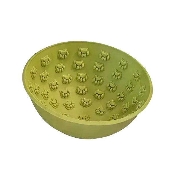 Comedouro para Cães e Gatos Tigela de Lamber Verde - ÓrienPet