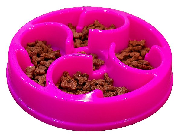 Comedouro Lento para Cães Círculos Rosa | ÓrienPet