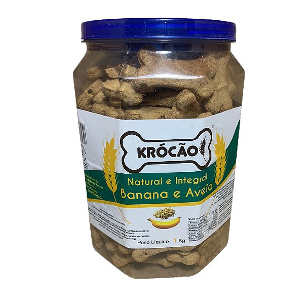 Biscoito Natural para Cachorro Banana e Aveia 1Kg – Krocão