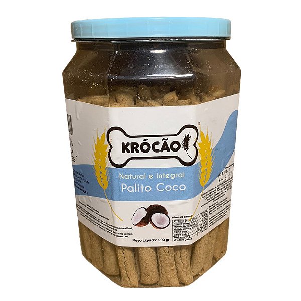 Biscoito Natural para Cachorro Palito de Coco 900g - Krocão