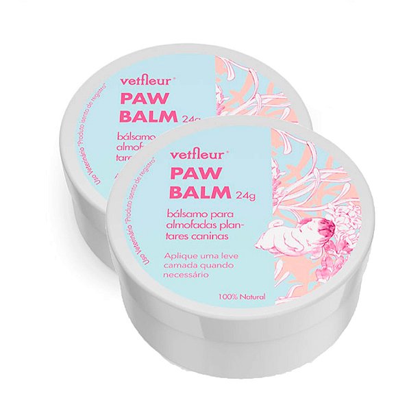 Kit 2 Bálsamo para Patinhas Ressecadas de Cães Paw Balm 24g Vetfleur
