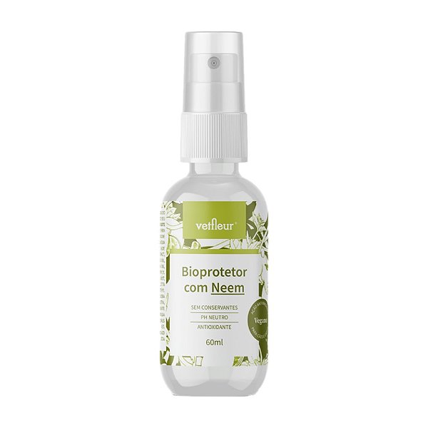 Repelente para Cachorro Gato Natural Bioprotetor Neem 60ml Vetfleur
