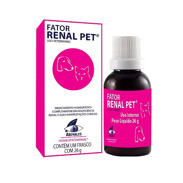 Homeopatia para Cachorro e Gato Fator Renal 26g - Arenales