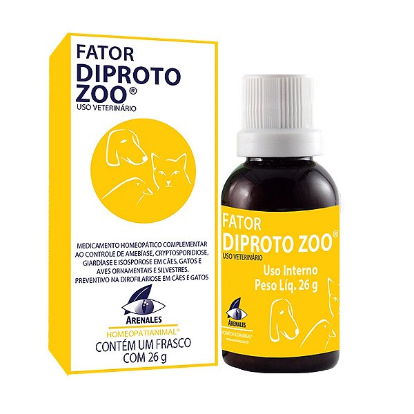 Homeopatia para Cães e Gatos Fator Diproto Zoo 26G - Arenales