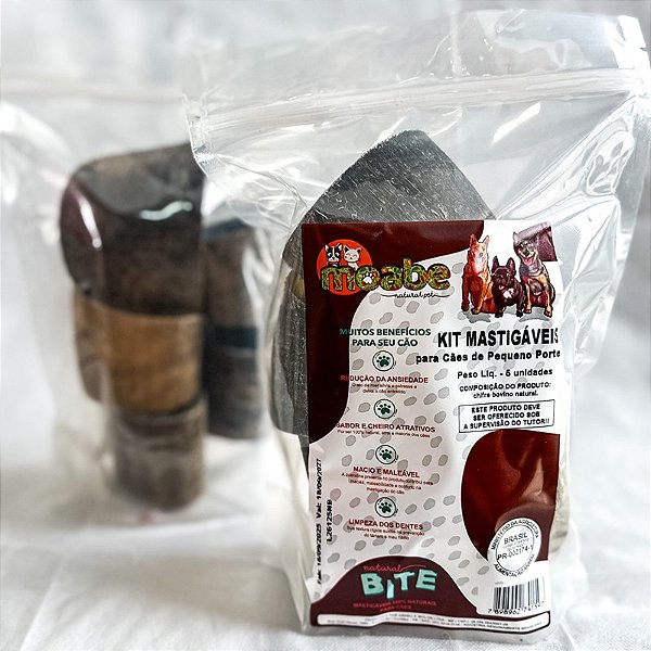 Kit Mastigáveis Naturais para Cães e Gatos de Raças Pequenas 5 Unidades – Moabe