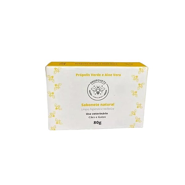 Sabonete Natural com Própolis Verde para Cães e Gatos 80g - Propovets