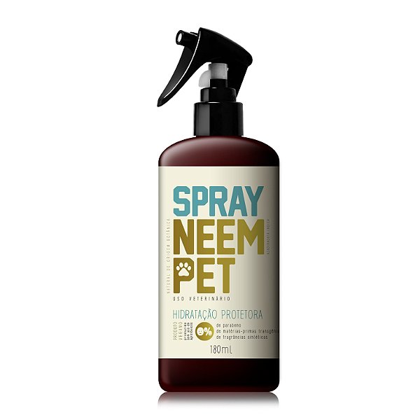 Spray Neem Pet Repelente Natural Cães Gatos 180ml Openeem