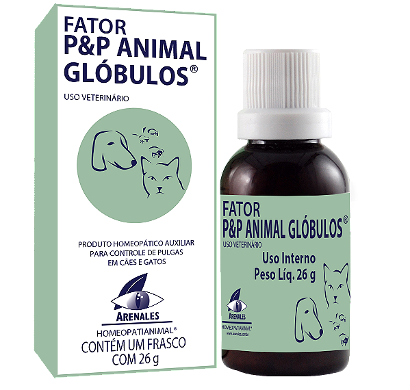 Homeopatia para Cães e Gatos Fator Pulga Animal Glóbulos 26g - Arenales
