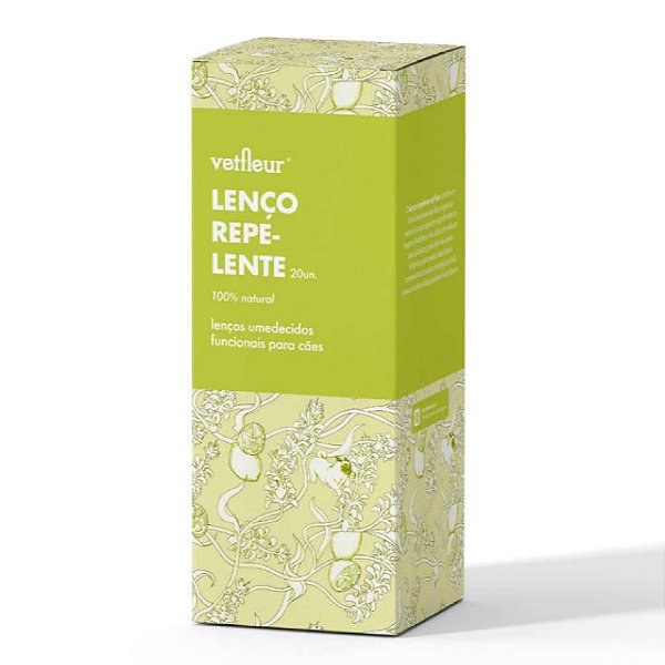 Lenço para Cachorro Repelente Natural 20un Aromaterapia Vetfleur