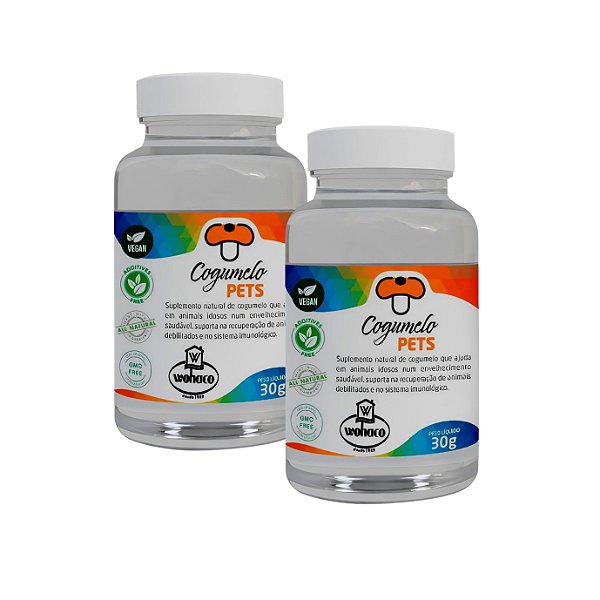 Kit 2 Suplementos para Aumento de Imunidade Cordyceps Militaris - Cogumelo Pets 30g - Wohaco Vet