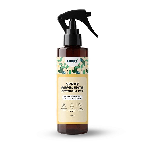 Spray Citronela Pet Repelente para Cães e Gatos 200ml - Zenpet