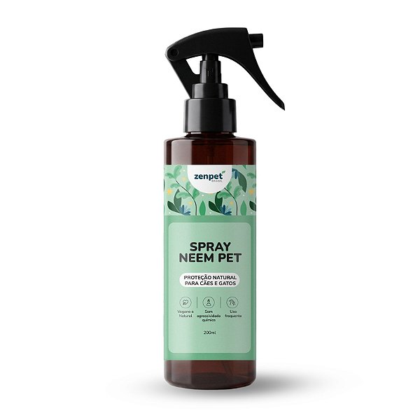 Spray Neem Pet Repelente para Cães e Gatos 200ml - Zenpet