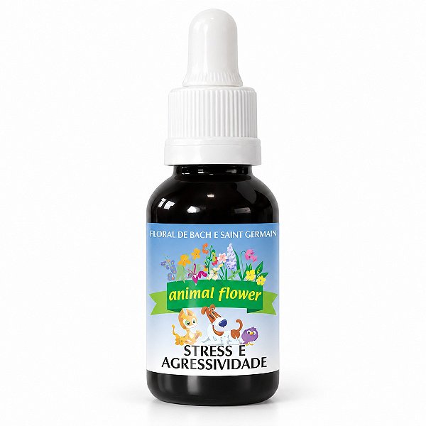 Floral Stress e Agressividade em Gotas para Cães e Gatos 30 ml | Animal Flower