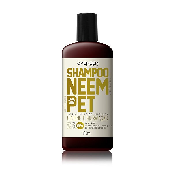 Shampoo Repelente para Cachorrro e Gato Natural Neem Pet 180ml Openeem