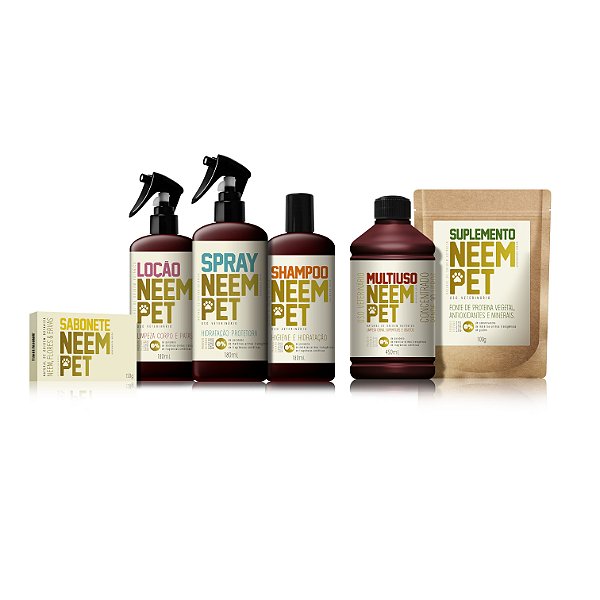 Kit Neem Natural para Cães Gatos Openeem
