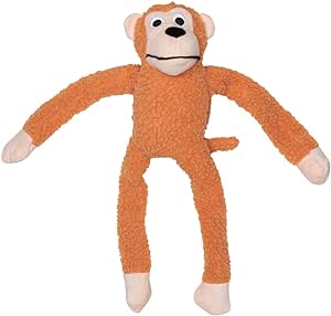 Brinquedo para Cachorro Macaco Pelúcia Laranja Médio Jambo Pet