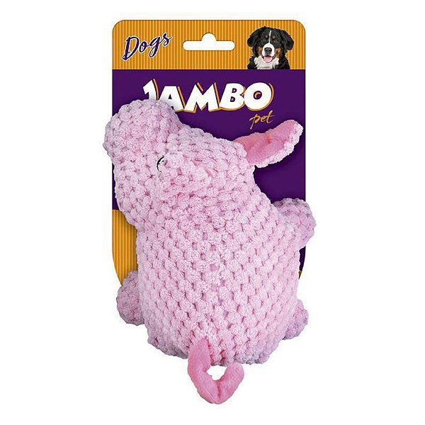 Brinquedo para Cachorro Mordedor Porco Pelúcia Jambo Pet