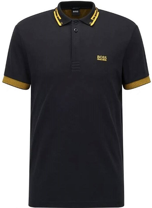 CAMISA POLO BOSS PADDY PRETO - Tamanho G/L