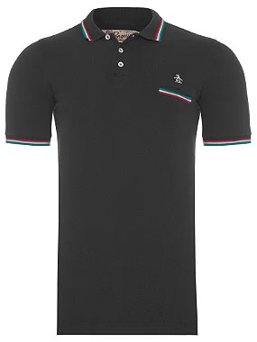 Camisa Polo Masculina - PENGUIN - Tamanho XL = GG – Preta