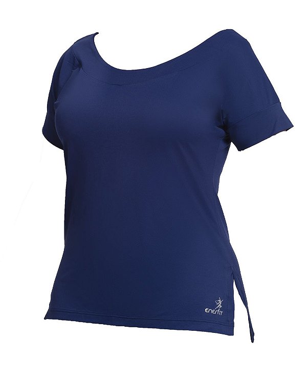 Blusa Canoa com abertura na lateral Dry Fit