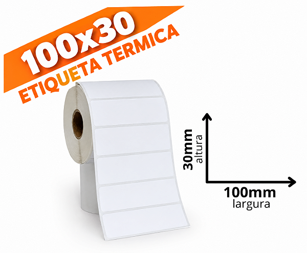 Etiqueta Térmica 100x30- 10 Rolos