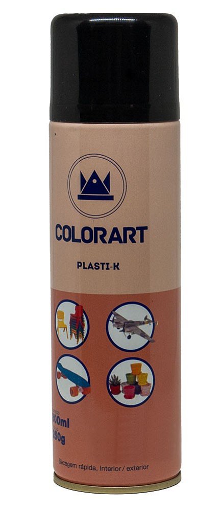 Plasti-k Spray para Plásticos Preto Brilhante - id 61762