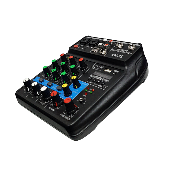Mesa de Som Profissional 4 Canais MxT Mx-4bt