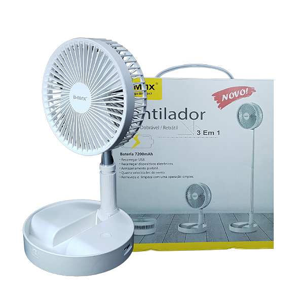 Ventilador Dobrável Retrátil B-Max BM-F917