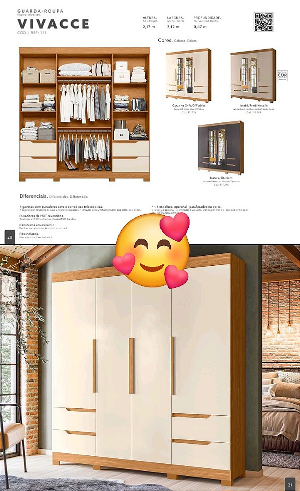 Guarda Roupa Roupeiro Vivace