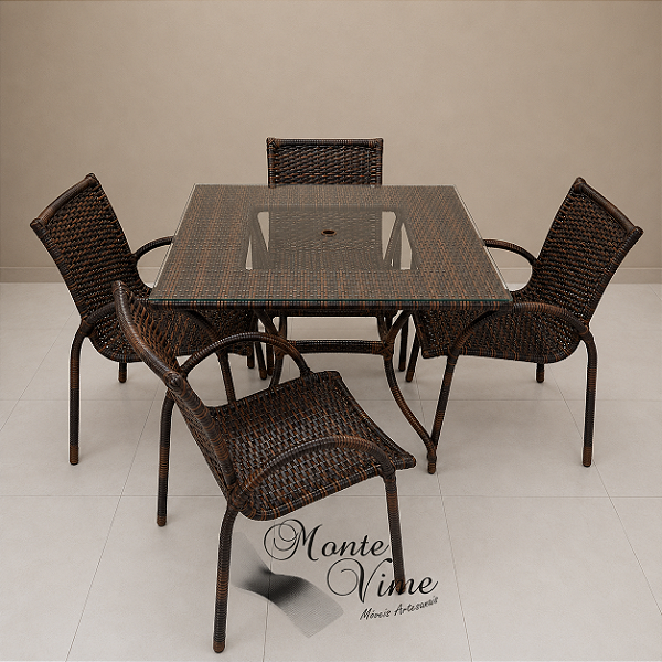 Conj. De Mesa com 4 cadeiras Cadeaux