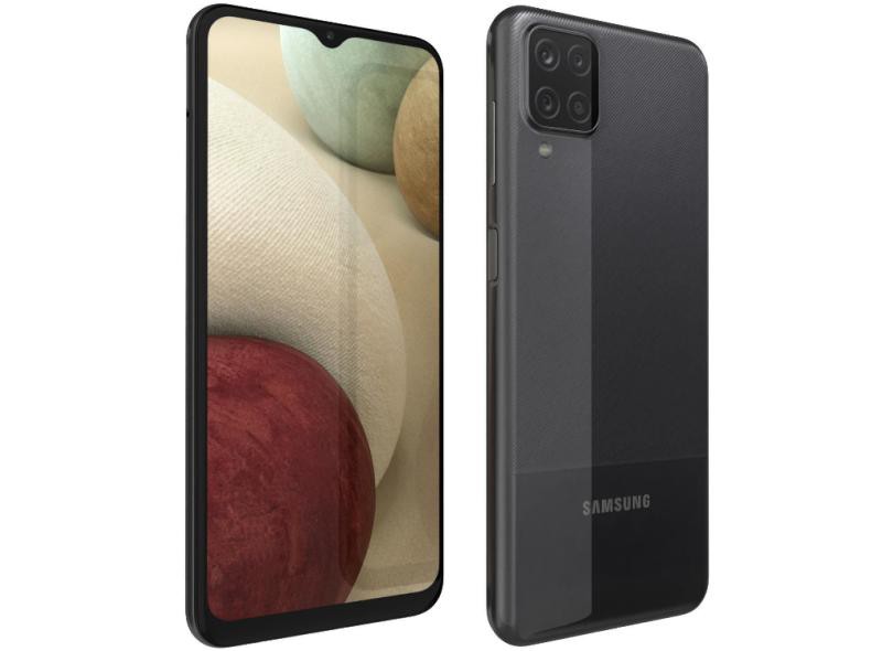 Smartphone Samsung Galaxy A12, Câmera Quádrupla 48MP, 5MP, 2MP, 2MP, Frontal de 8MP, Tela Infinita de 6.5”, Octa Core, 64GB, 4GB RAM, Dual Chip