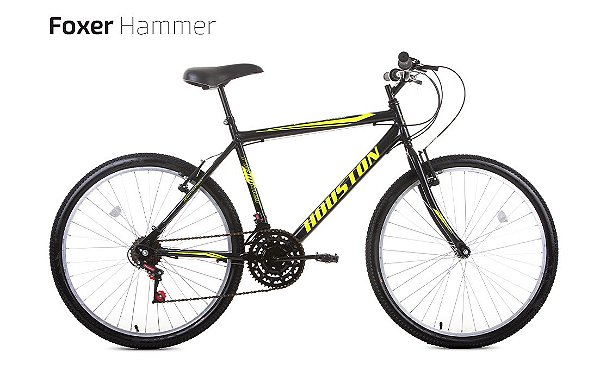 Bicicleta Houston Foxer Hammer Aro 26- Preto Brilhante