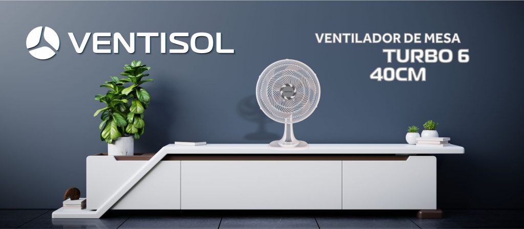 Ventilador Ventisol De Mesa Turbo 40 cm Premium- Preto cz