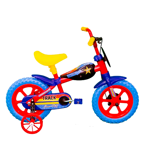 Bicicleta Track Bike Infantil Aro 12 Moto Super Party R- Masculina