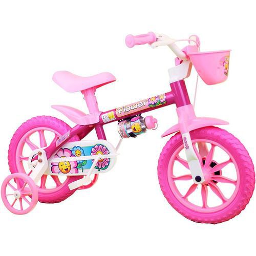 BICICLETA NATHOR INFANTIL ARO 12 FLOWER