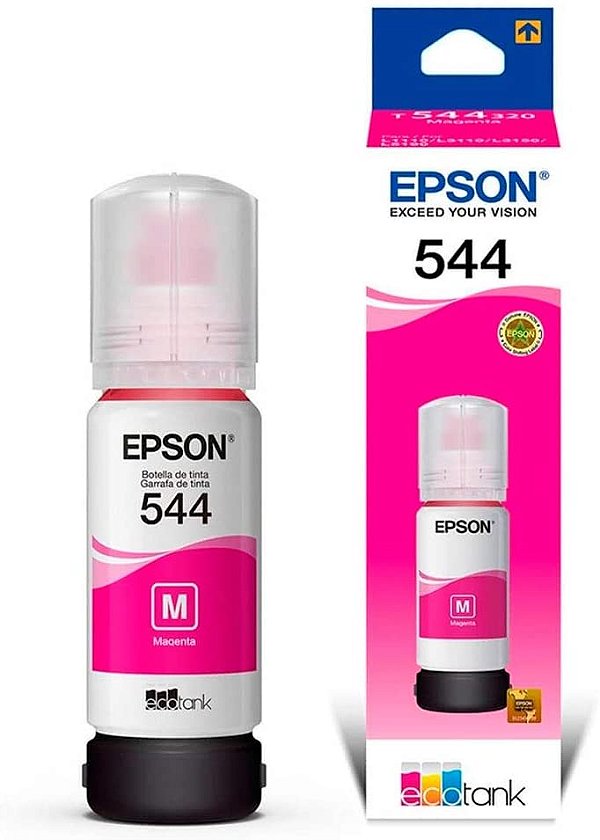 Garrafa de Tinta para Ecotank Magenta T544 - T54432-BR - Epson - CX 1 UN