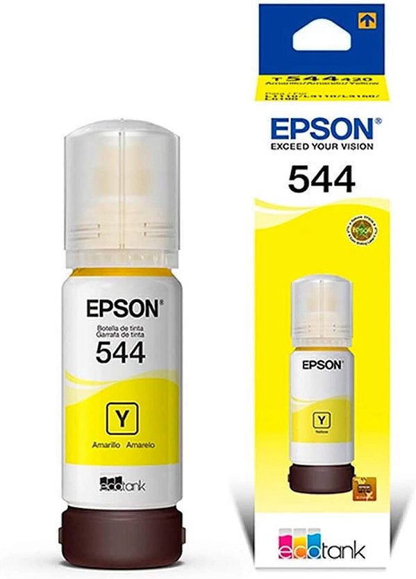 Garrafa de Tinta para Ecotank Amarelo T544 - T54442-BR - Epson - CX 1 UN