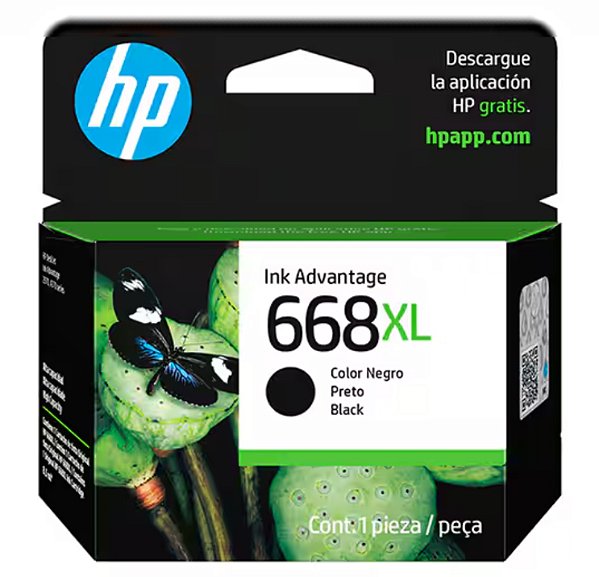 Cartucho de Tinta HP 668XL Preto Original (7FP39VL) para HP DeskJet Ink Advantage 2975 - CX 1 UN