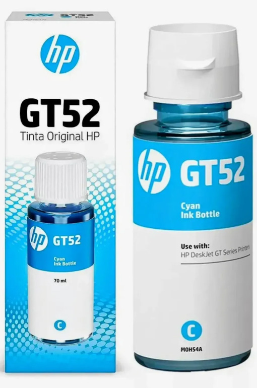 Garrafa de Tinta Original Ciano HP GT52 (M0H54AL) Para HP Smart 584, HP - CX 1 UN