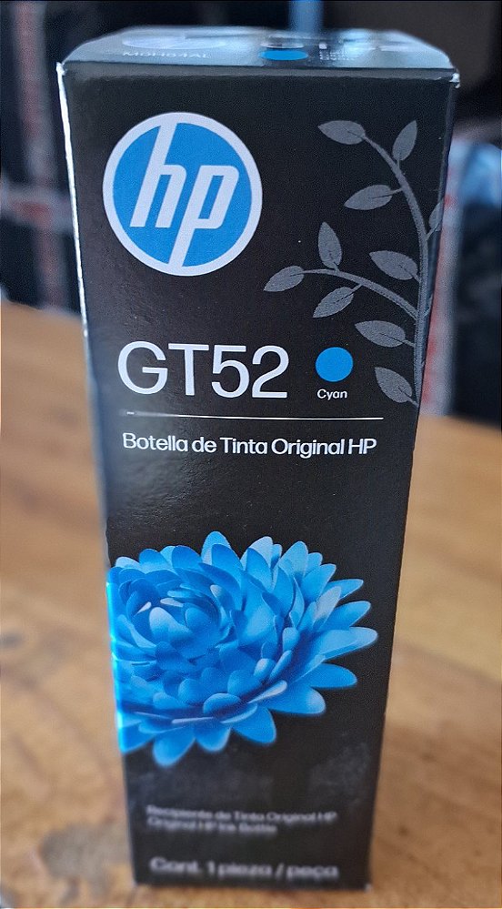 Garrafa de Tinta Original Ciano HP GT52 (M0H54AL) Para HP Smart 584, HP - CX 1 UN