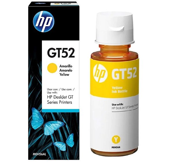 Garrafa de Tinta Original Amarela HP GT52 (M0H56AL) Smart Tank 584, HP - CX 1 UN